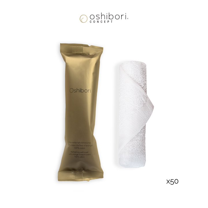 Oshibori towels - 15 grams - Bronze Packaging(x50)