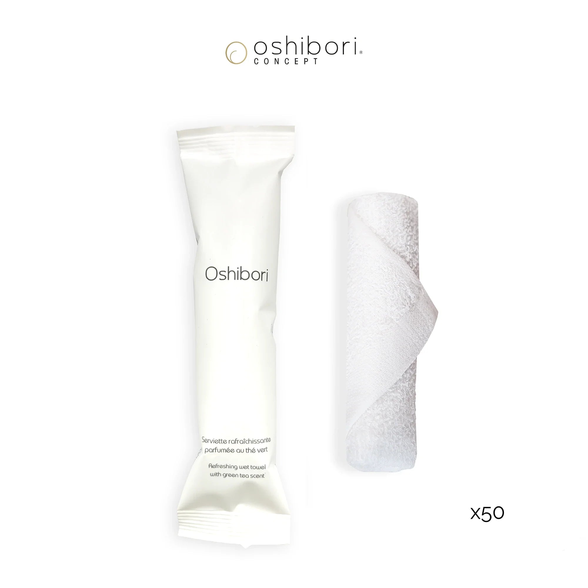 Oshibori towels - 10 grams - White Packaging (x50)