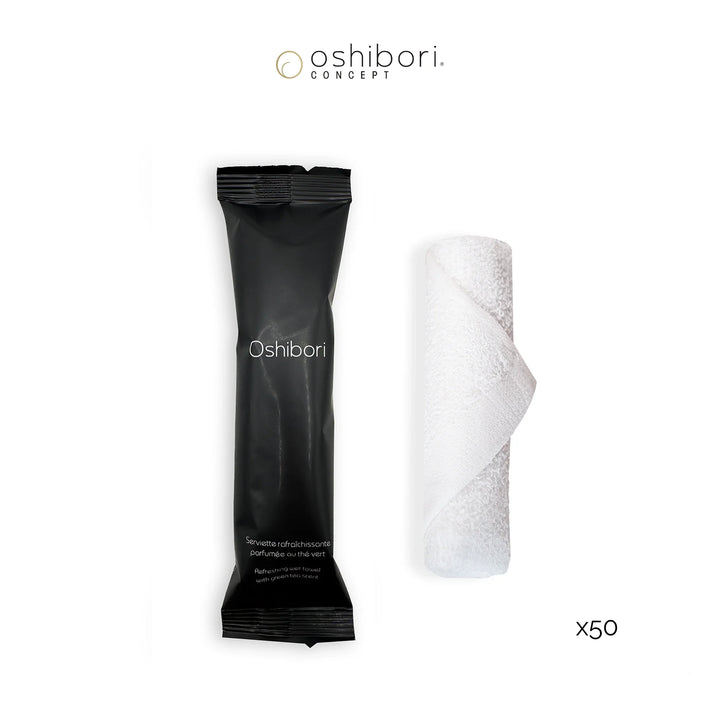 Oshibori towels - 10 grams - Black Packaging (x50)