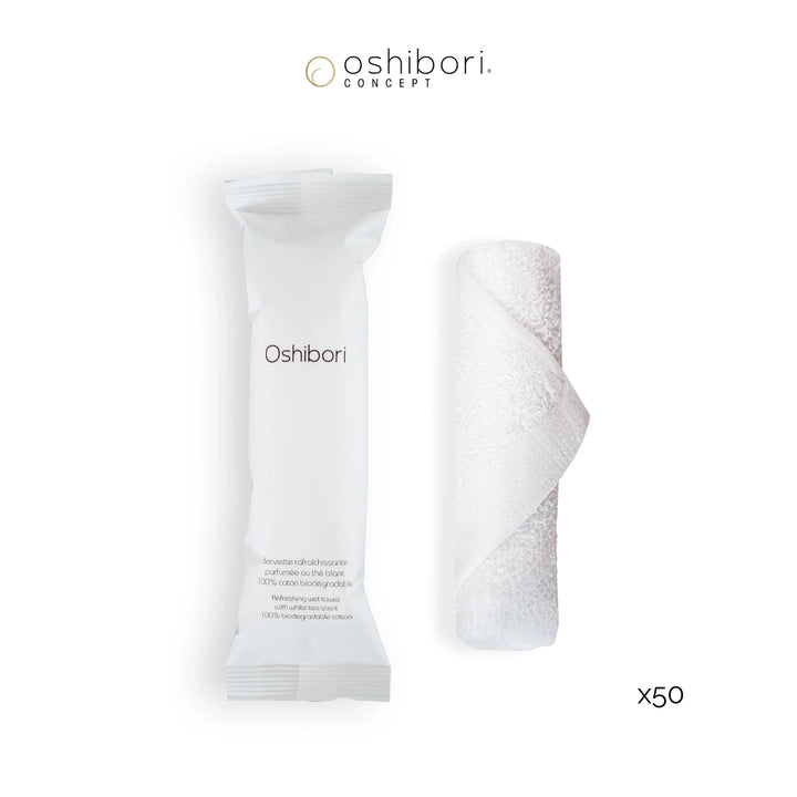 Oshibori towels - 15 grams - White Packaging (x50)