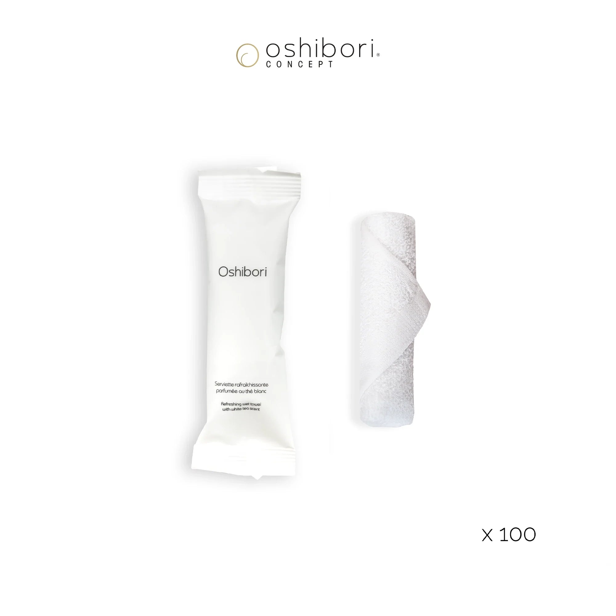 Oshibori towels - 6 grams - White Packaging (x100)